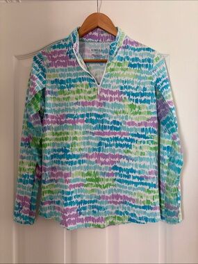 Ikikuls Multi-Color Watercolor Stripe Women's Long Sleeve Jersey